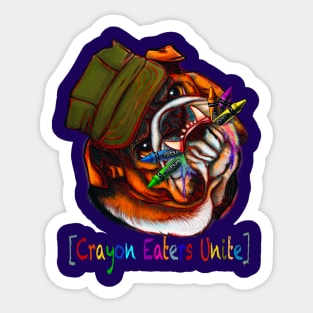 Semper Fi Marine Corps Crayon Eaters Unite, full color Sticker